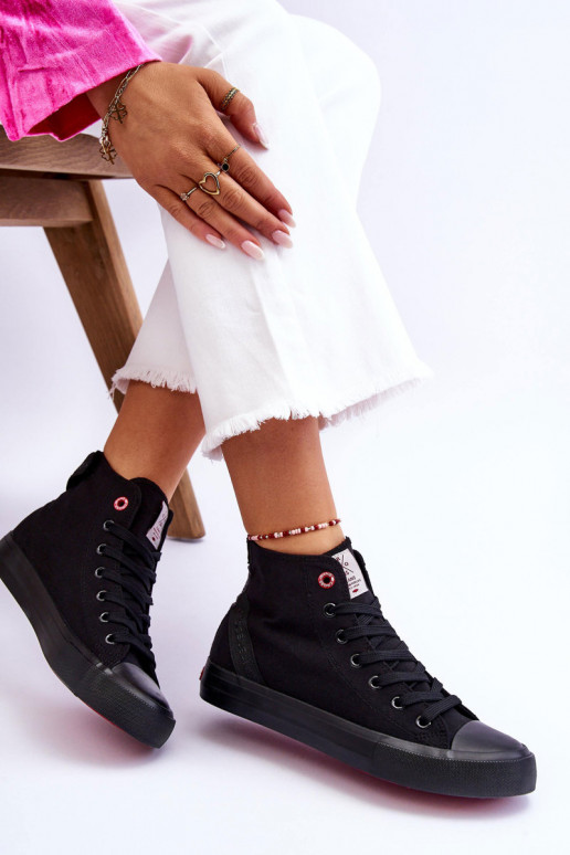 Dámské klasické vysoké tenisky Cross Jeans LL2R4088C černé