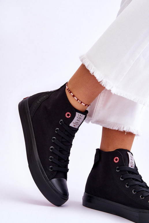 Dámské klasické vysoké tenisky Cross Jeans LL2R4088C černé