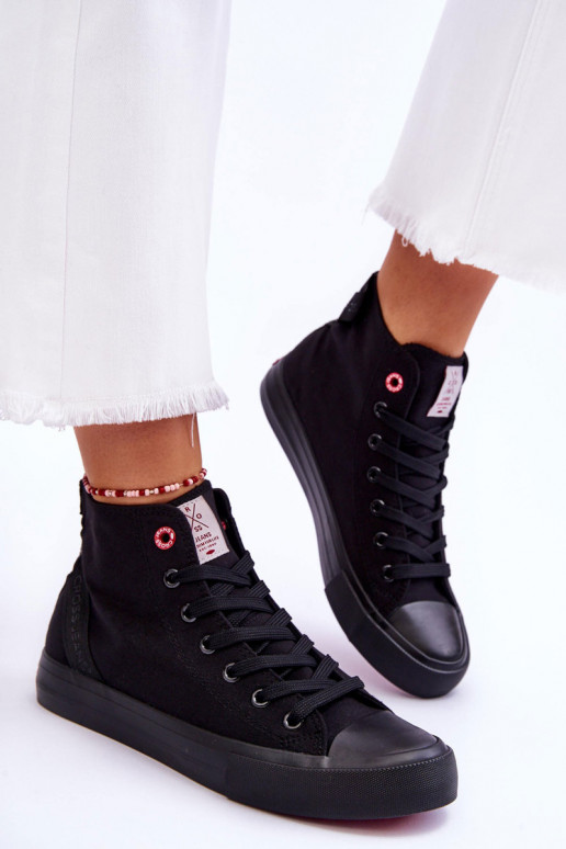 Dámské klasické vysoké tenisky Cross Jeans LL2R4088C černé