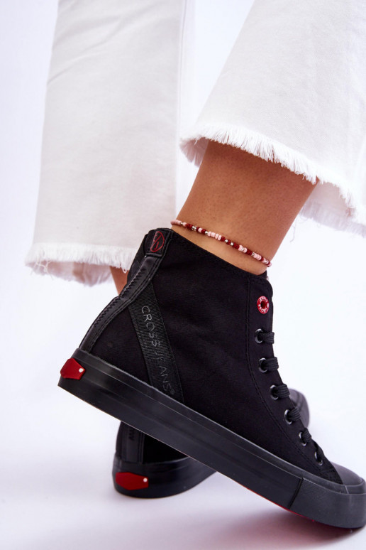 Dámské klasické vysoké tenisky Cross Jeans LL2R4088C černé