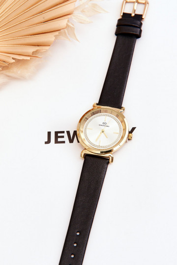 Dámské kožené hodinky Giorgio&Dario Classic Černá 2