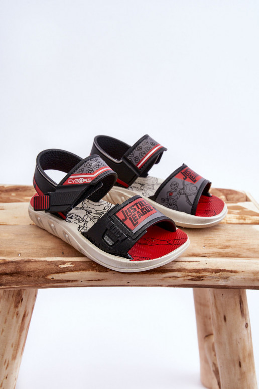 Dětské sandály Grendene Kids JJ385011 Černo-červené Dětské sandály Grendene Kids JJ385011 Černo-červené