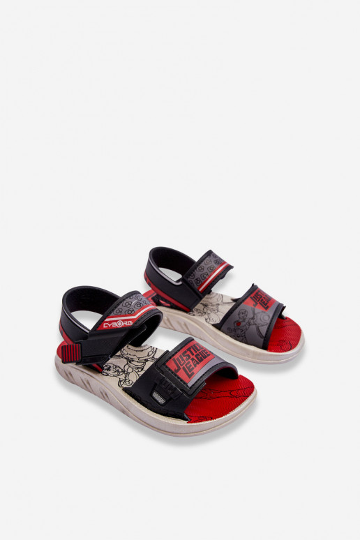 Dětské sandály Grendene Kids JJ385011 Černo-červené Dětské sandály Grendene Kids JJ385011 Černo-červené