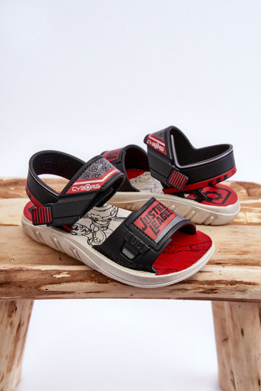 Dětské sandály Grendene Kids JJ385011 Černo-červené Dětské sandály Grendene Kids JJ385011 Černo-červené