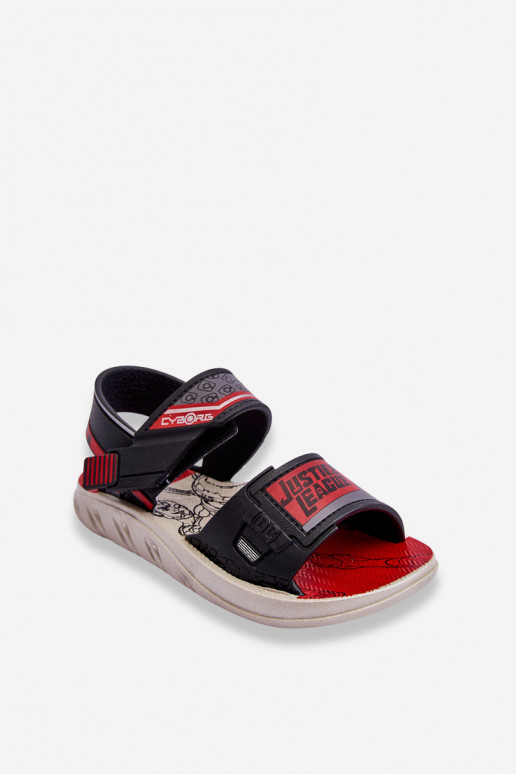 Dětské sandály Grendene Kids JJ385011 Černo-červené Dětské sandály Grendene Kids JJ385011 Černo-červené
