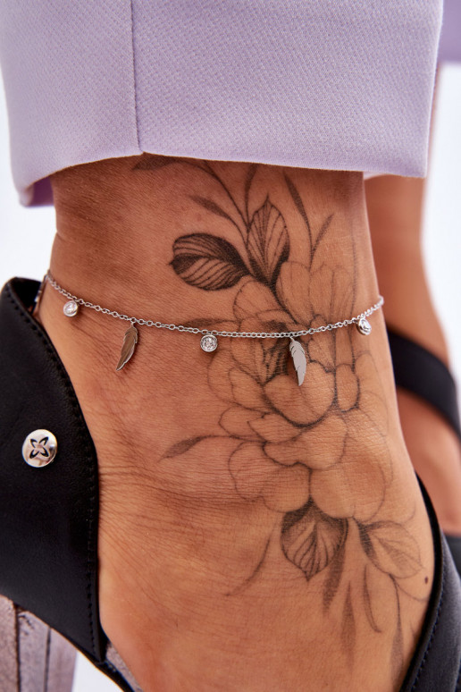 Náramek S Peřím A Krychlovými Zirkony stříbrne Náramek S Peřím A Krychlovými Zirkony stříbrne