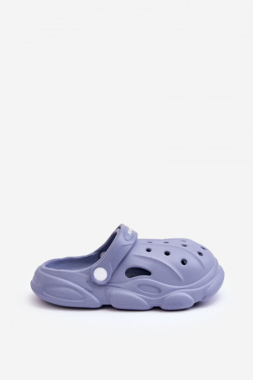 Dětské pěnové pantofle Crocs Modre Cloudy 2