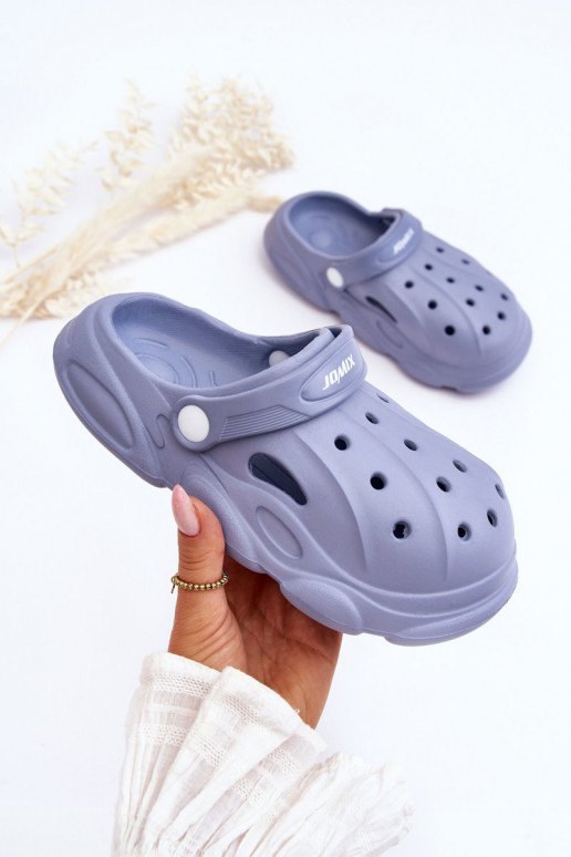 Dětské pěnové pantofle Crocs Modre Cloudy Dětské pěnové pantofle Crocs Modre Cloudy