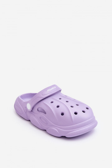 Dětské pěnové pantofle Crocs fialove Cloudy