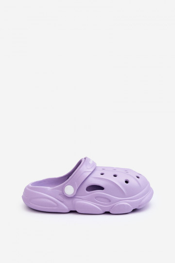 Dětské pěnové pantofle Crocs fialove Cloudy 2