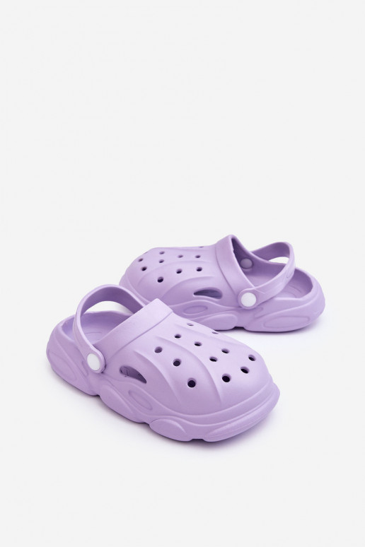 Dětské pěnové pantofle Crocs fialove Cloudy Dětské pěnové pantofle Crocs fialove Cloudy