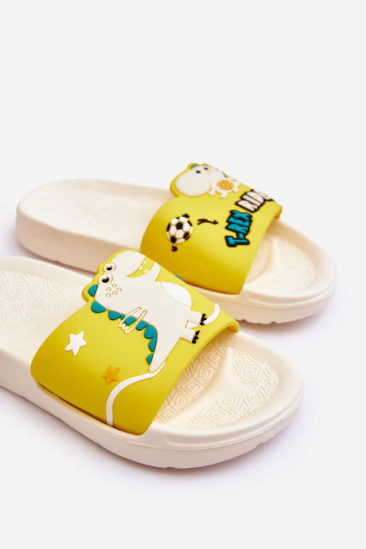 Dětský Dinosaurus T-Rex Slides Béžove Bernis Dětský Dinosaurus T-Rex Slides Béžove Bernis