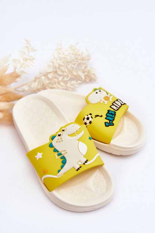 Dětský Dinosaurus T-Rex Slides Béžove Bernis Dětský Dinosaurus T-Rex Slides Béžove Bernis