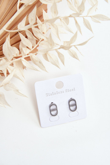 Oválné náušnice stříbrné