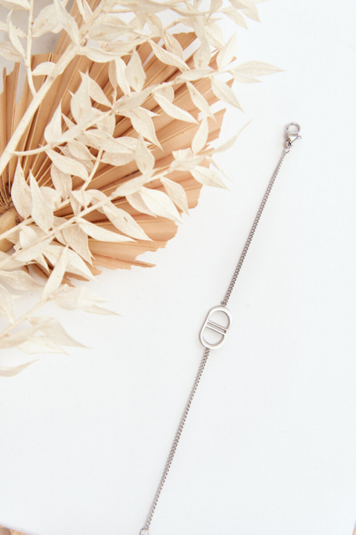 Dámský náramek z nerezové oceli stříbrne Dámský náramek z nerezové oceli stříbrne