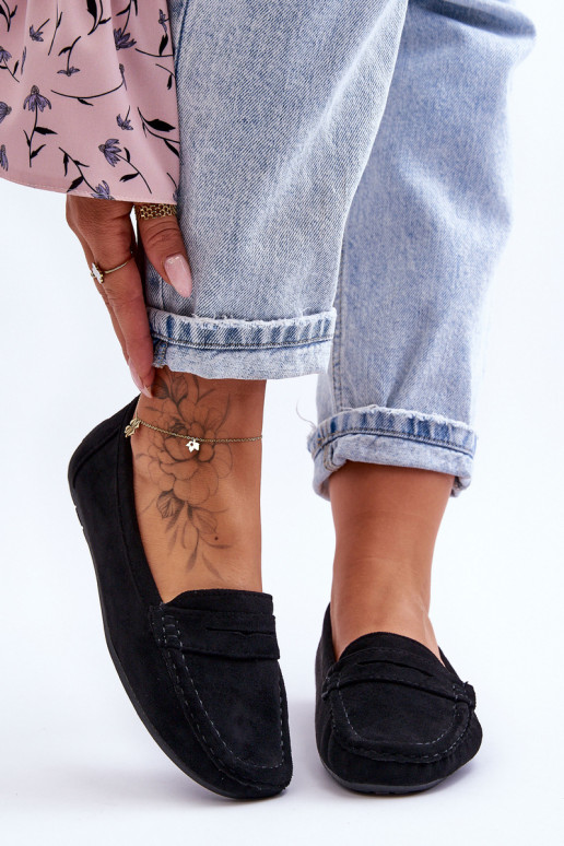 Dámské semišové mokasíny černé Lenvie Dámské semišové mokasíny černé Lenvie