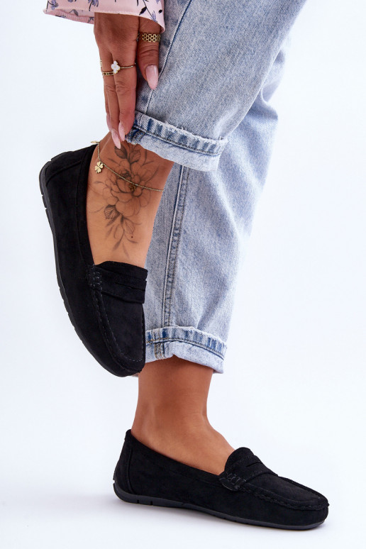 Dámské semišové mokasíny černé Lenvie Dámské semišové mokasíny černé Lenvie