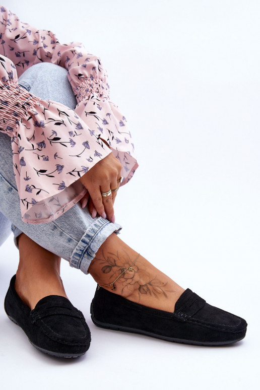 Dámské semišové mokasíny černé Lenvie Dámské semišové mokasíny černé Lenvie