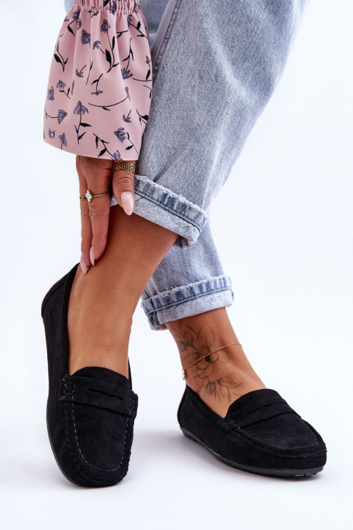 Dámské semišové mokasíny černé Lenvie Dámské semišové mokasíny černé Lenvie