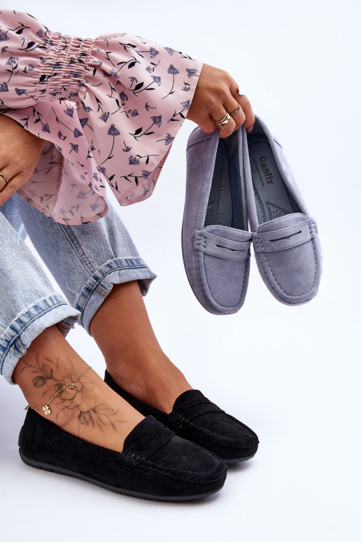 Dámské semišové mokasíny černé Lenvie Dámské semišové mokasíny černé Lenvie