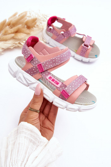 Dětské Sandály Na Zip Big Star LL374202 Růžové 2