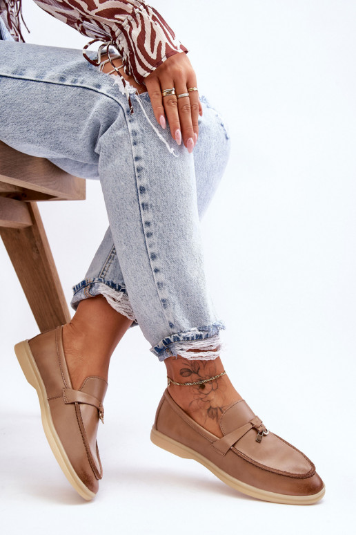 Dámské klasické mokasíny hnědé Cortez