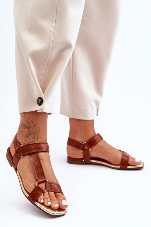 Ploché Dámské Sandály Na Zip Camel Lissa Ploché Dámské Sandály Na Zip Camel Lissa