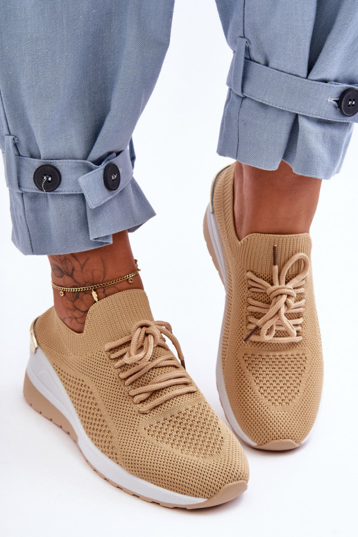 Sportovní Nastavitelné Boty Na Podpatku Bežové Visconti