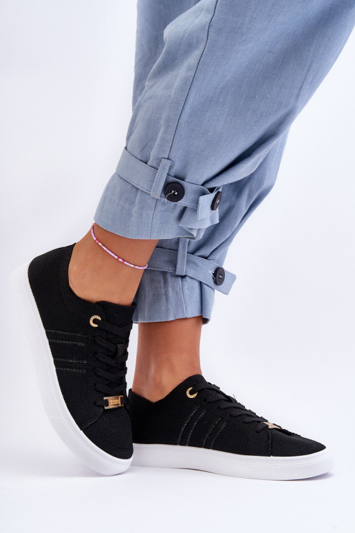 Dámské šněrovací tenisky černé Etna