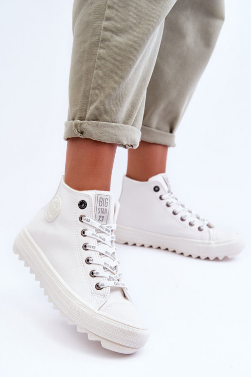Dámské Tenisky Big Star Vysoké Zateplené Bílé GG274108