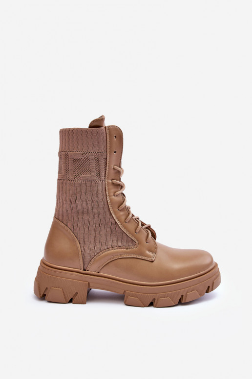 Dámské šněrovací pracovní boty tmavě béžové Marlissa Dámské šněrovací pracovní boty tmavě béžové Marlissa