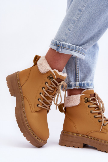 Dámské kožené trapery Hnědé Jette 2