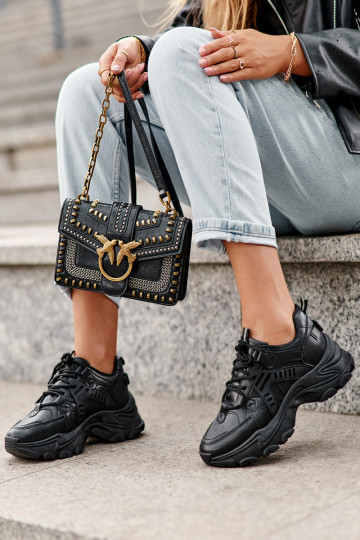 Dámské Sportovní Boty Sneakersy Masivní Černé Toderus 2