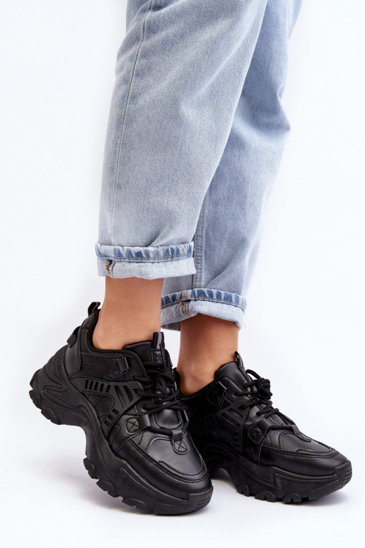 Dámské Sportovní Boty Sneakersy Masivní Černé Toderus