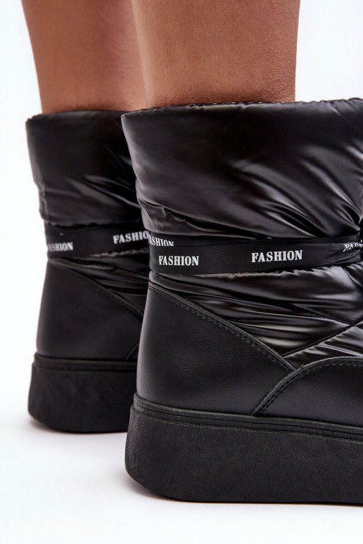 Dámské sněžné boty se zdobným uvázáním černé Siracna Dámské sněžné boty se zdobným uvázáním černé Siracna