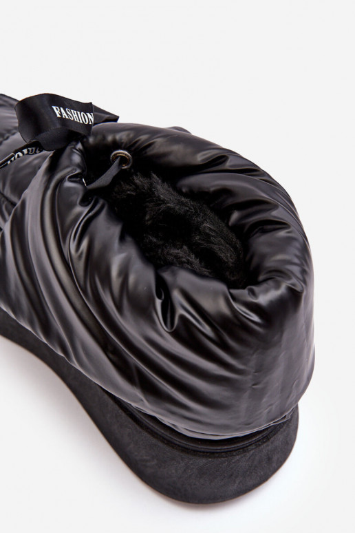 Dámské sněžné boty se zdobným uvázáním černé Siracna Dámské sněžné boty se zdobným uvázáním černé Siracna