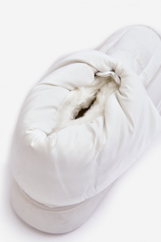 Dámské sněhule s ozdobným uvázáním bílé Siracna Dámské sněhule s ozdobným uvázáním bílé Siracna