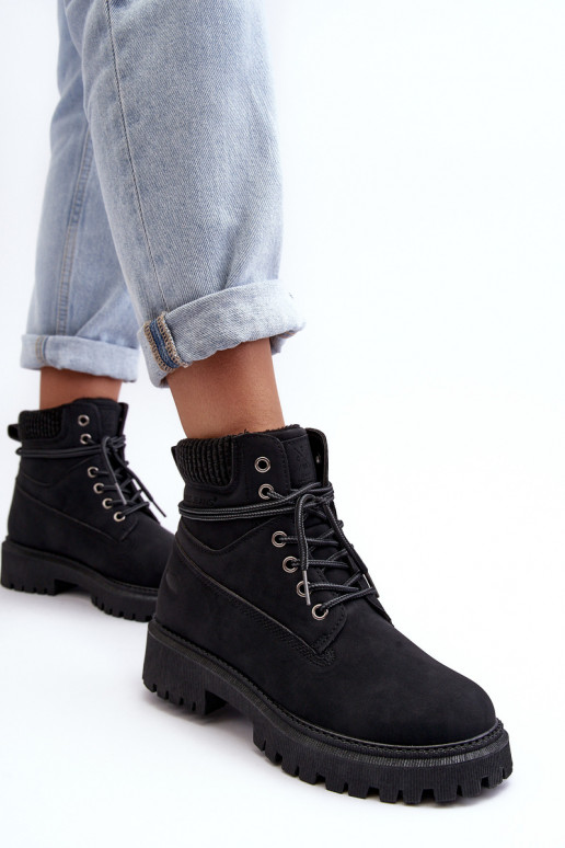 Dámské zateplené kotníkové boty černé Cross Jeans MM2R4012C Dámské zateplené kotníkové boty černé Cross Jeans MM2R4012C