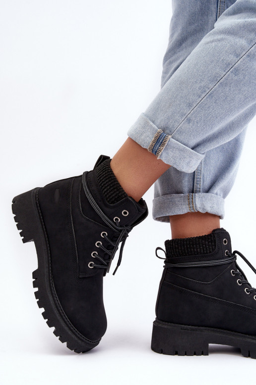 Dámské zateplené kotníkové boty černé Cross Jeans MM2R4012C Dámské zateplené kotníkové boty černé Cross Jeans MM2R4012C