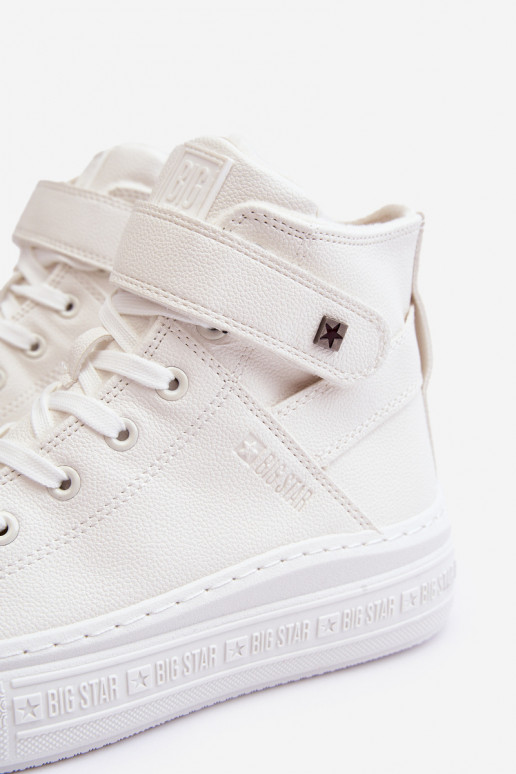Dámské zateplené tenisky na platformě bílé Big Star MM274006