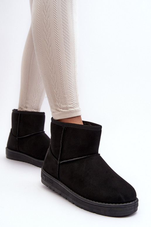 Dámské zimní boty s vyplněním z kožešiny černé Big Star MM274158