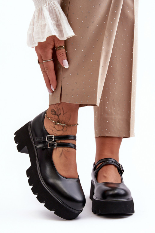 Dámské polobotky na nízkém podpatku černé Saviwa Dámské polobotky na nízkém podpatku černé Saviwa