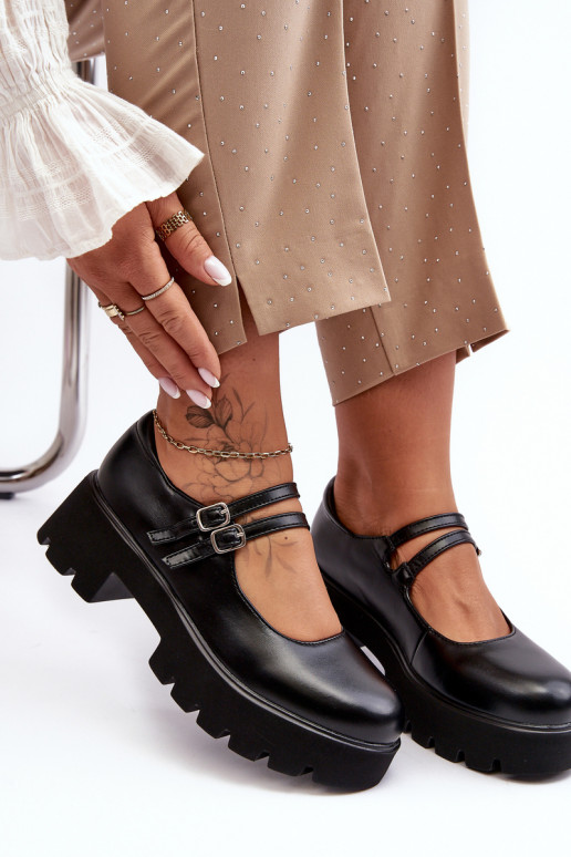 Dámské polobotky na nízkém podpatku černé Saviwa Dámské polobotky na nízkém podpatku černé Saviwa