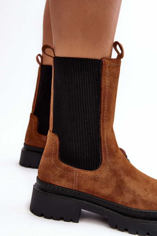 Dámské boty sztyblety na zip Camel Samil Dámské boty sztyblety na zip Camel Samil