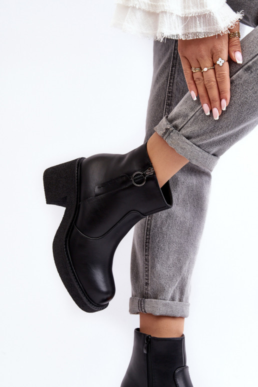 Dámské Zip Boty Černé Romella Dámské Zip Boty Černé Romella