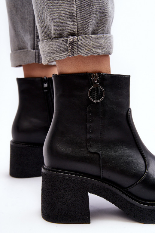 Dámské Zip Boty Černé Romella Dámské Zip Boty Černé Romella