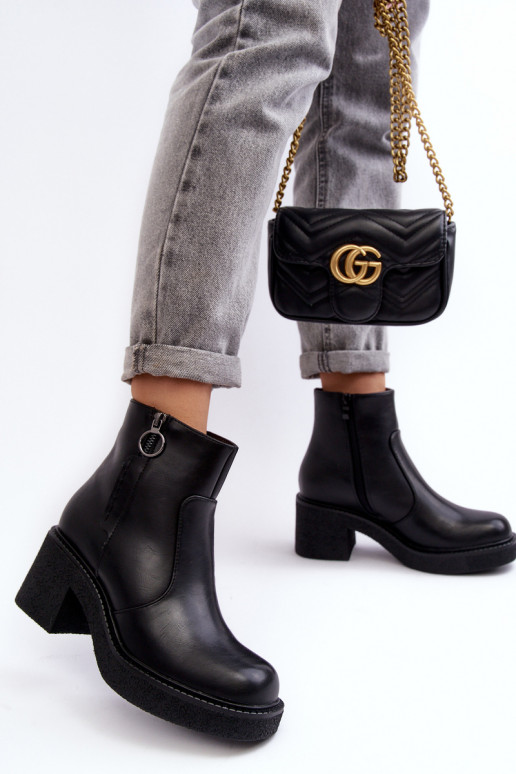 Dámské Zip Boty Černé Romella Dámské Zip Boty Černé Romella