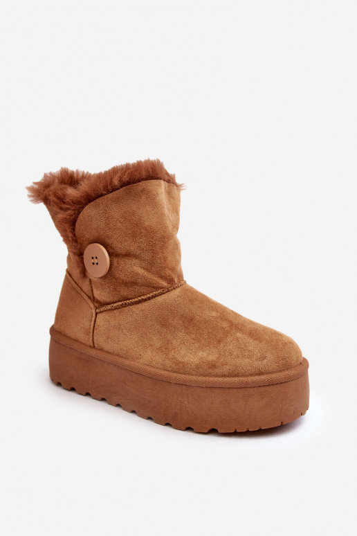 Dámské sněžné boty s platformou s kožešinou Camel Wikasem Dámské sněžné boty s platformou s kožešinou Camel Wikasem