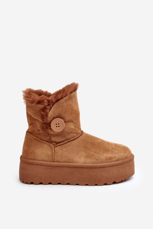 Dámské sněžné boty s platformou s kožešinou Camel Wikasem Dámské sněžné boty s platformou s kožešinou Camel Wikasem