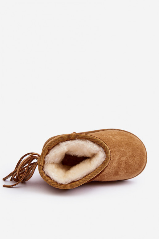 Dětské izolované Botky Sněžáky se šňůrkami Camel Mikyla Dětské izolované Botky Sněžáky se šňůrkami Camel Mikyla
